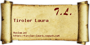 Tiroler Laura névjegykártya